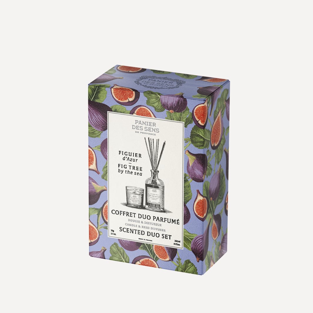 Set regalo candela profumata + diffusore - Fico Azzurro - Panier des Sens