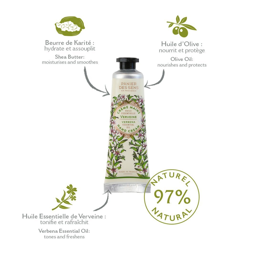 Set di Creme mani con oli essenziali - Lavanda, Rosa, Verbena (3x30ML) - Panier des Sens