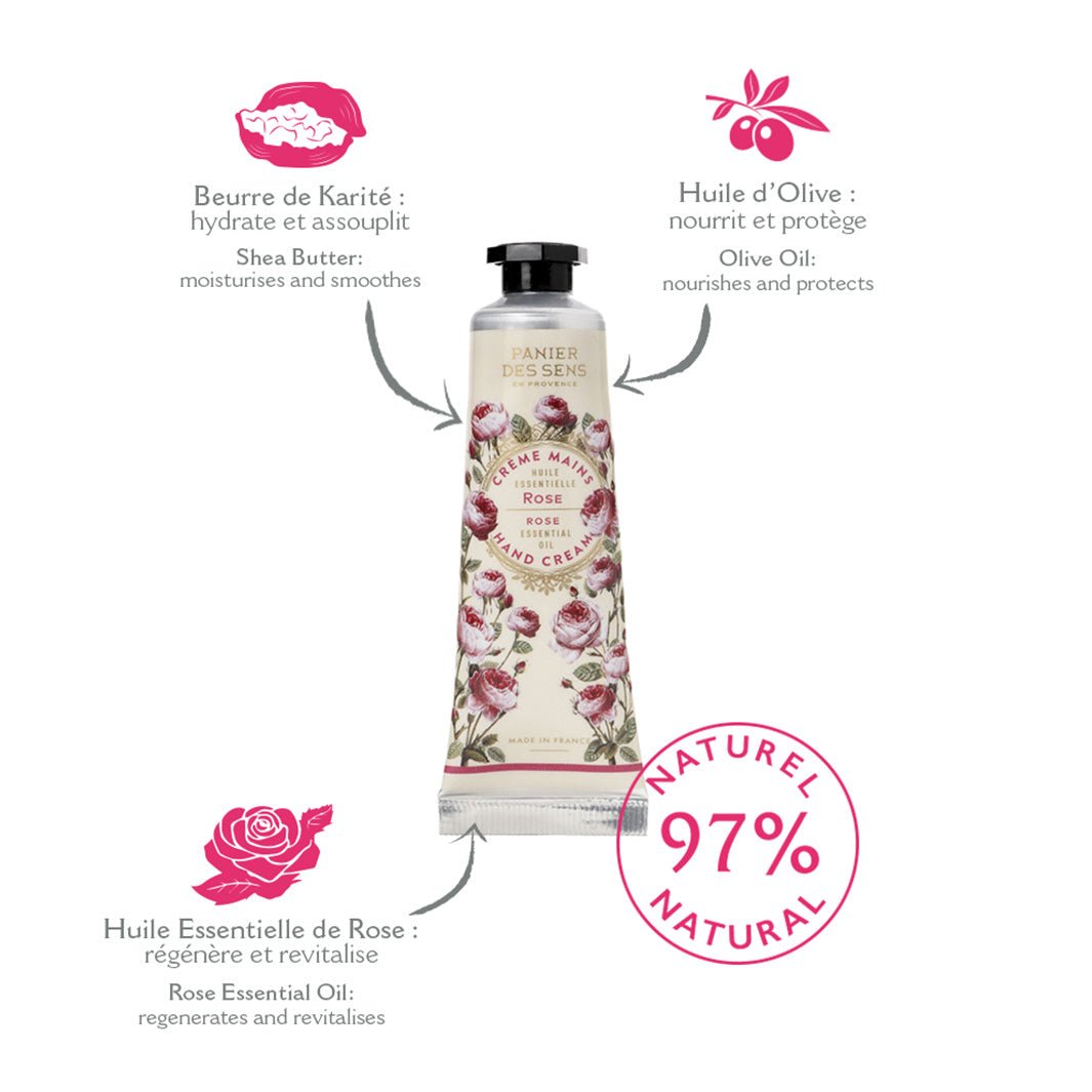Set di Creme mani con oli essenziali - Lavanda, Rosa, Verbena (3x30ML) - Panier des Sens