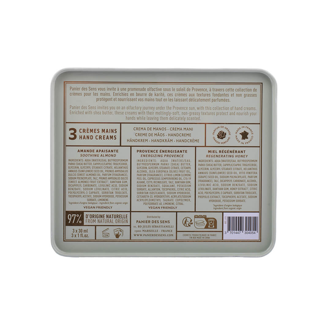 Coffret Crèmes Mains - Miel, Amande et Provence (3x30ML) - Panier des Sens