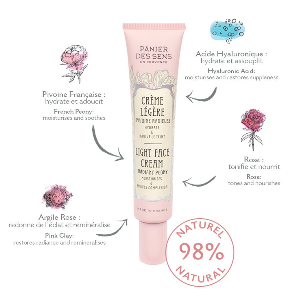 Crème légère visage - Hydratation & Éclat - Panier des Sens