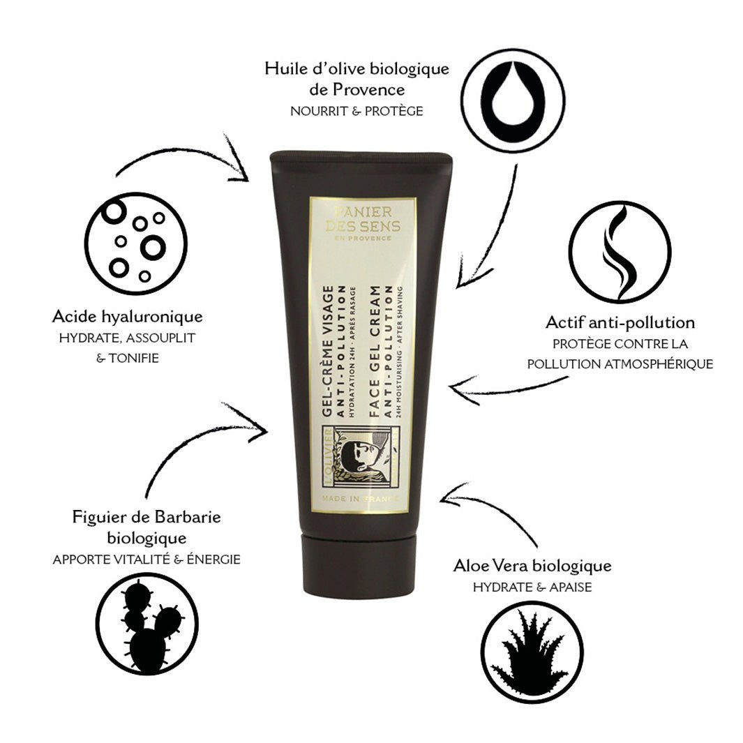 Gel - crème visage anti-inquinamento - Idratazione ed energia - Panier des Sens