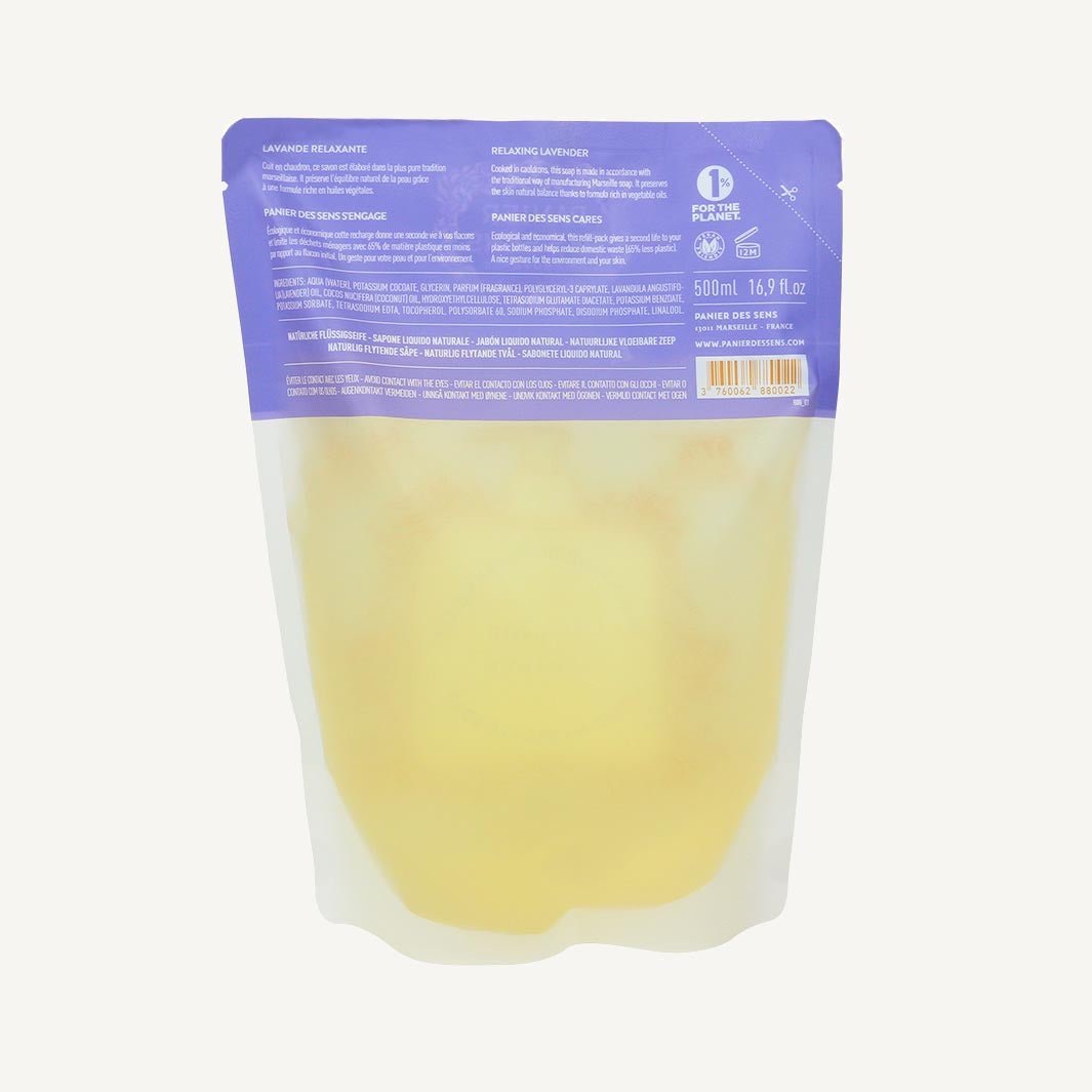 Ricarica Sapone di Marsiglia liquido - Lavanda lenitiva 500ml - Panier des Sens