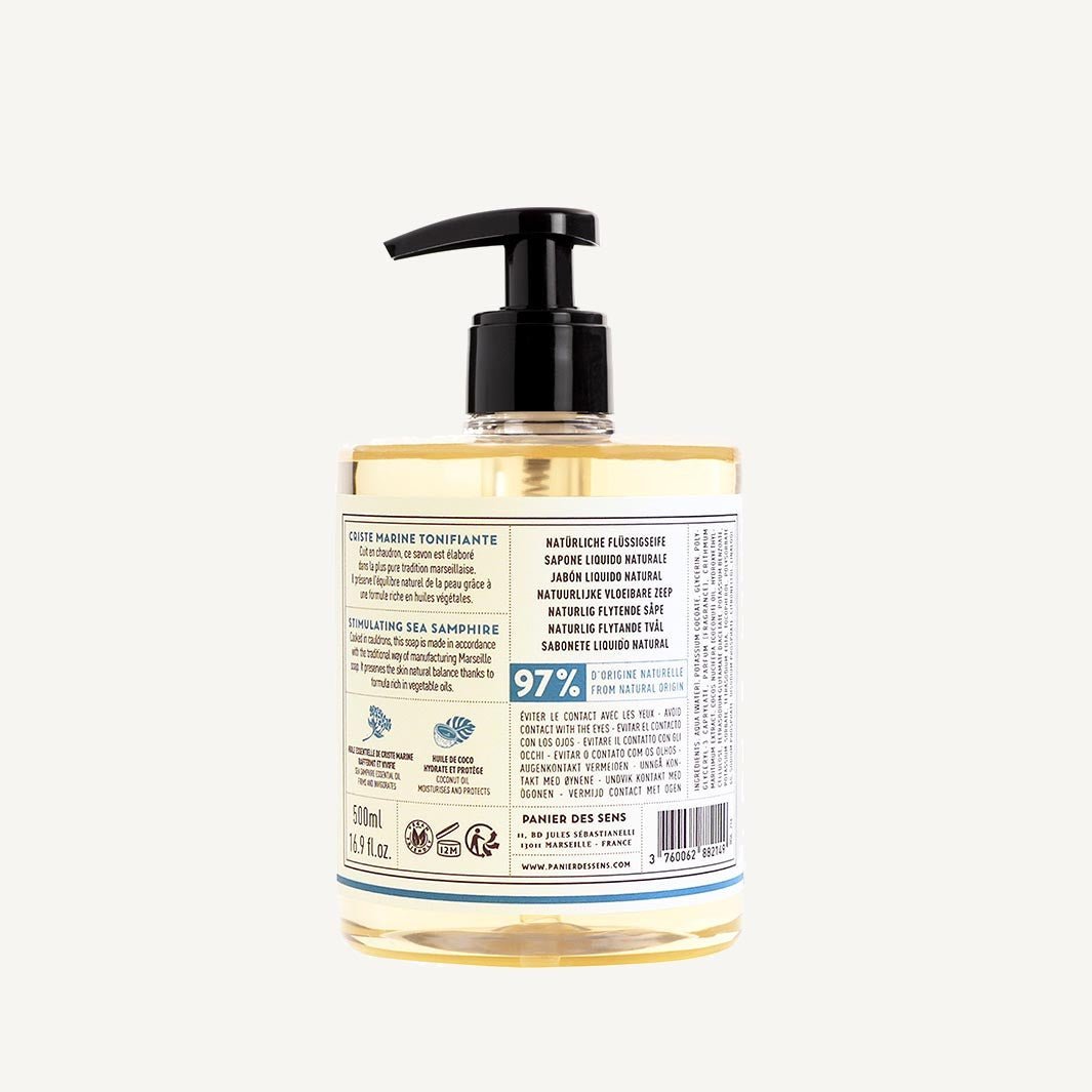 Sapone di Marsiglia liquido - Finocchio Marino Tonifiante 500ml - Panier des Sens