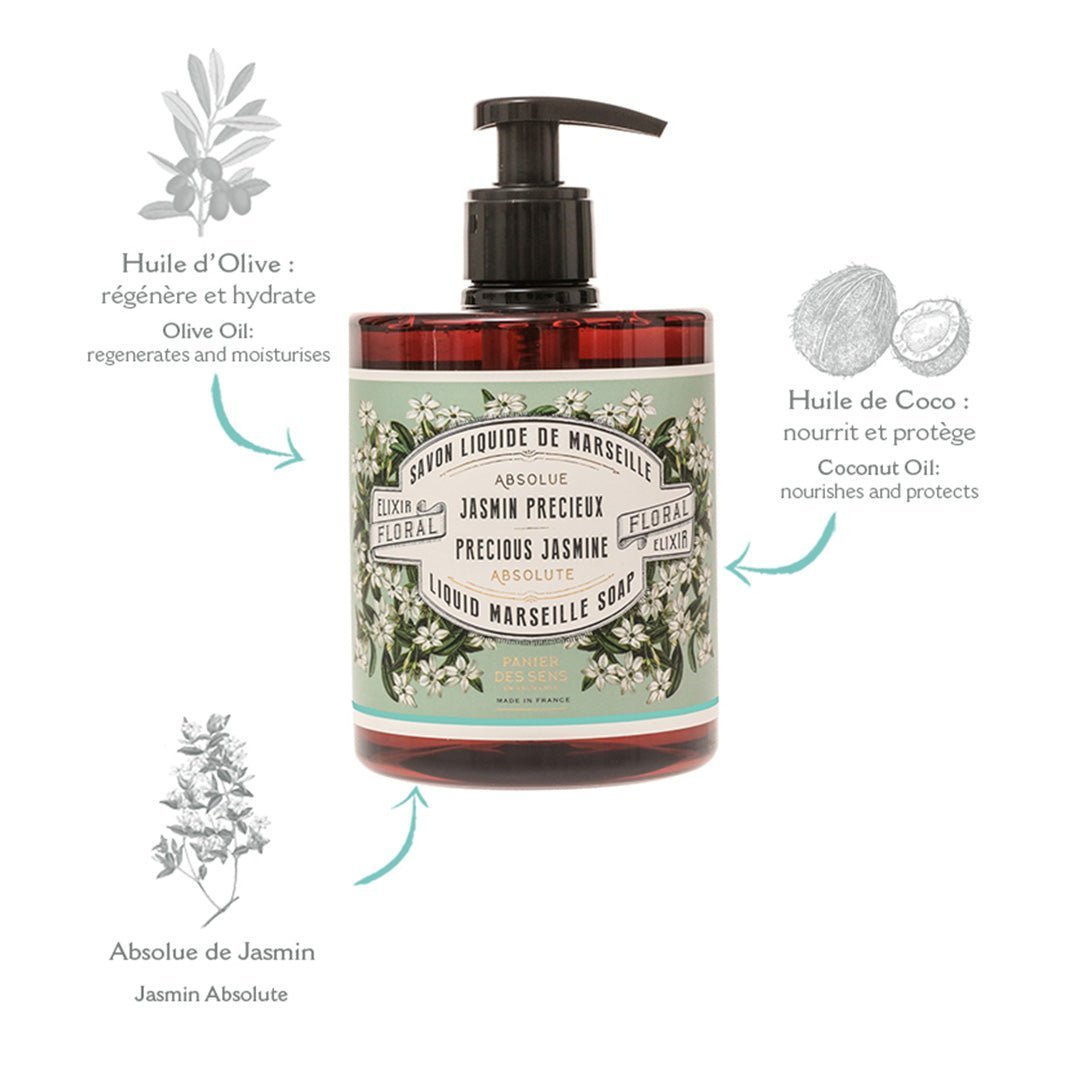 Sapone liquido di Marsiglia | Jasmin Précieux 500ml - Panier des Sens