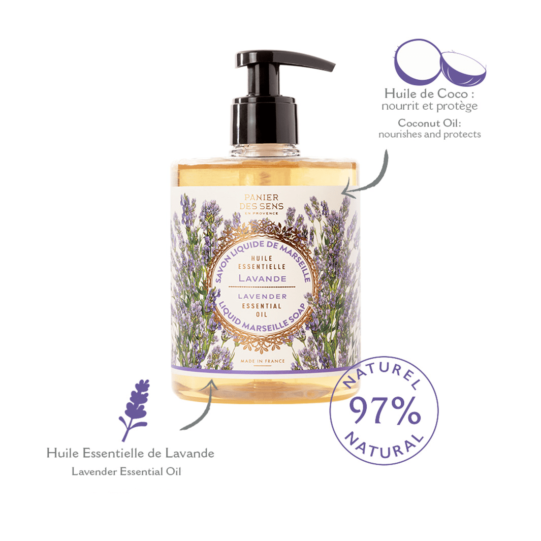 Sapone di Marsiglia liquido - Lavanda lenitiva 500ml - Panier des Sens