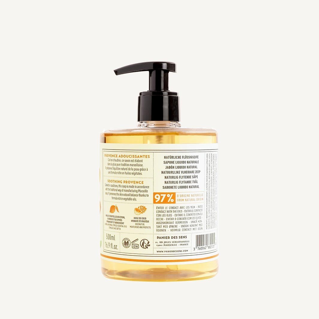 Sapone liquido di Marsiglia | Provenza energizzante 500ml - Panier des Sens