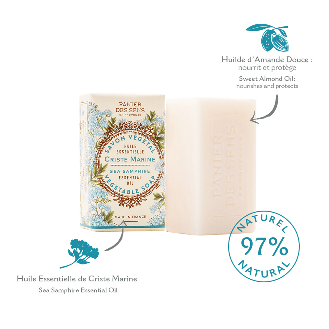 Sapone solido vegetale - Finocchio Marino Tonifiante 150g - Panier des Sens