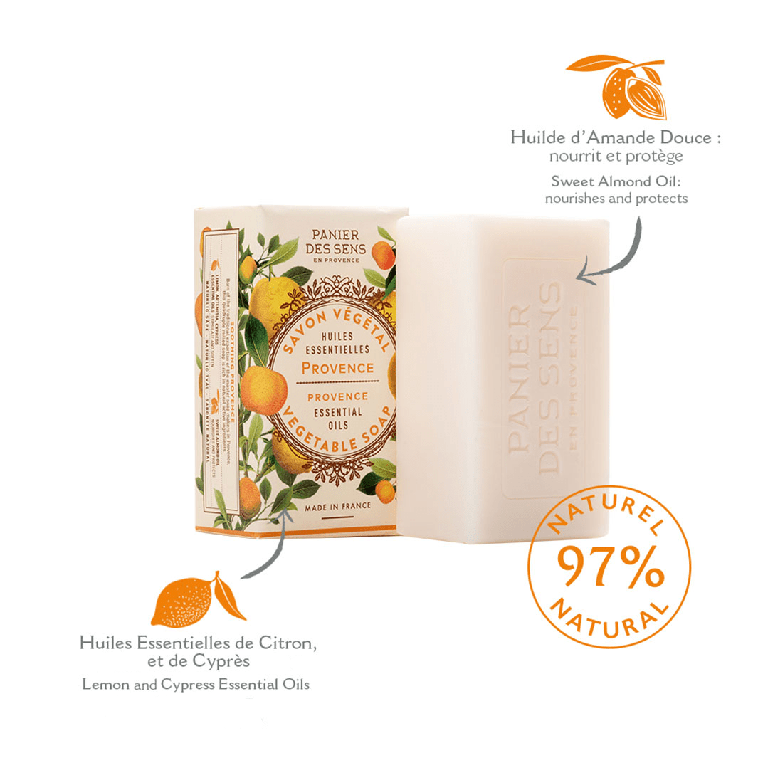 Sapone solido vegetale - Provenza energizzante 150 g - Panier des Sens