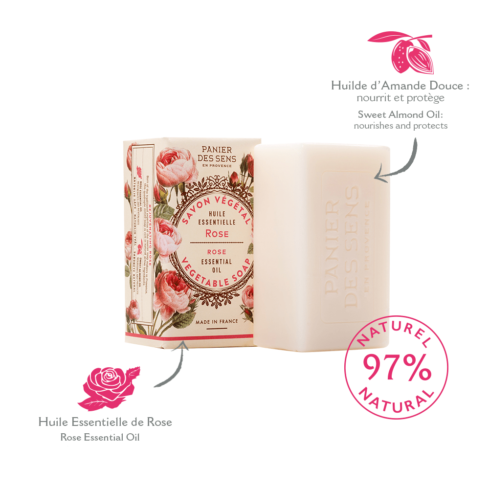 Sapone solido vegetale - Rosa Incantata 150g - Panier des Sens