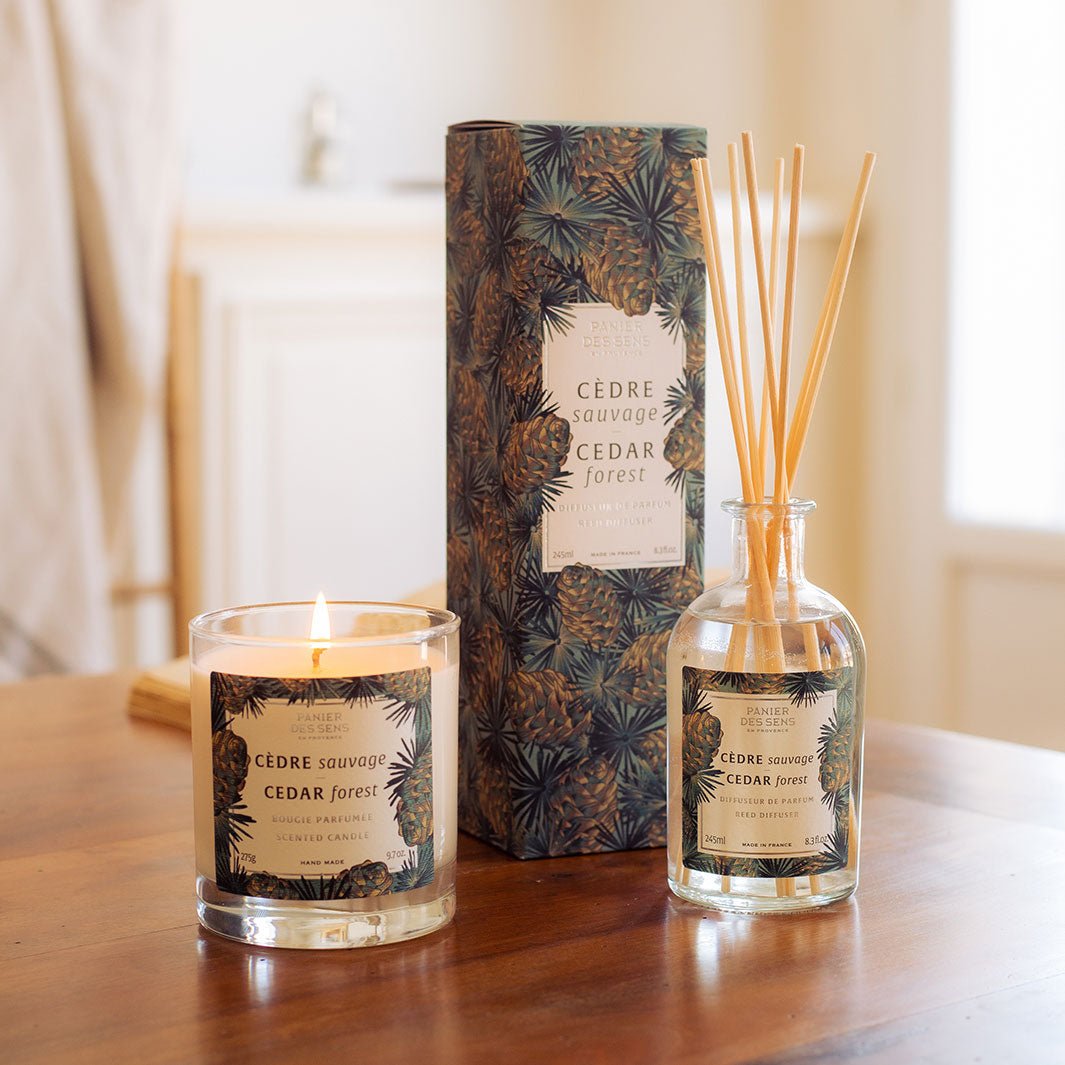 Vegetable wax scented candle 275G - Cedar Wood scent - Panier des Sens