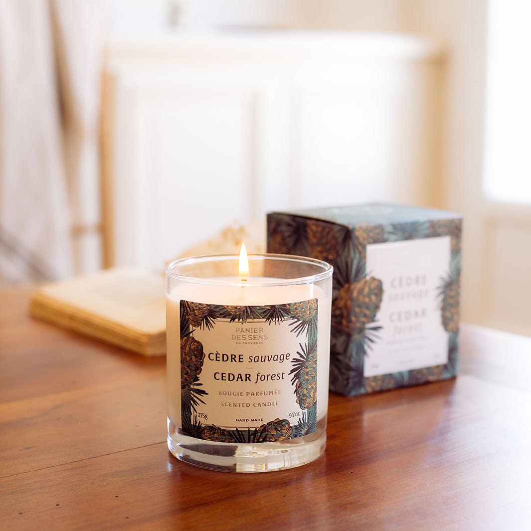 Vegetable wax scented candle 275G - Cedar Wood scent - Panier des Sens