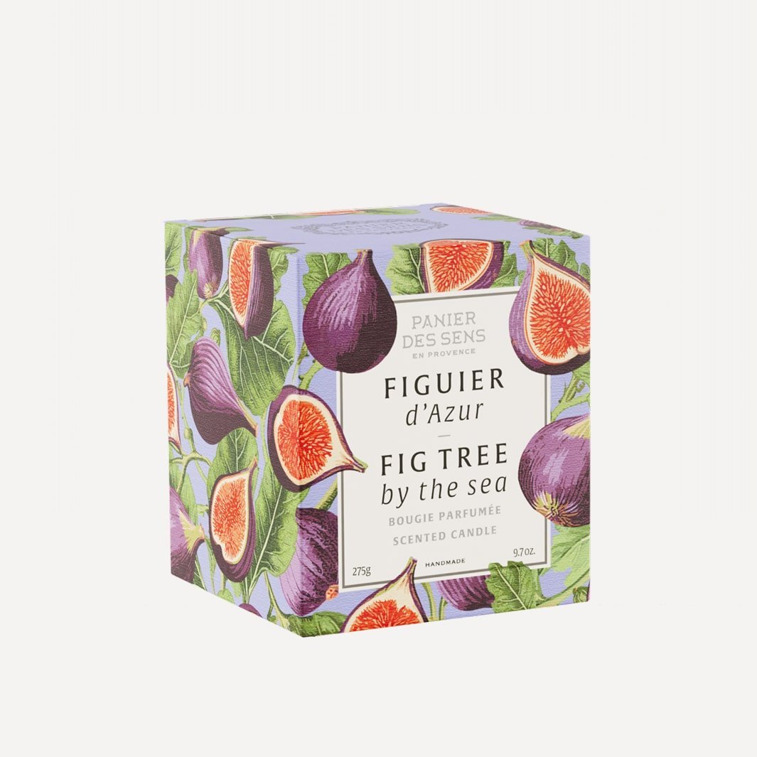 Bougie parfumée cire végétale - Parfum Figuier d'Azur 275g - Panier des Sens
