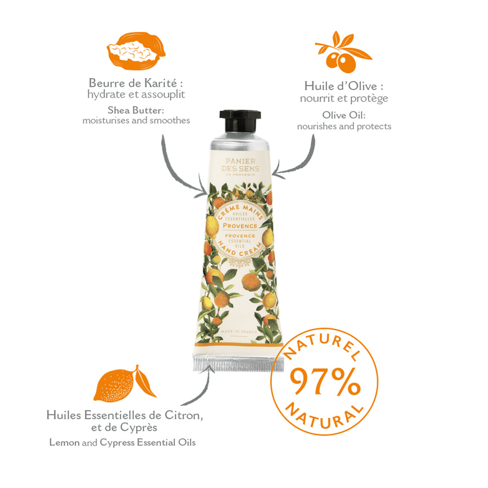 Crema mani - Energizzante Provenza 30ml - Panier des Sens