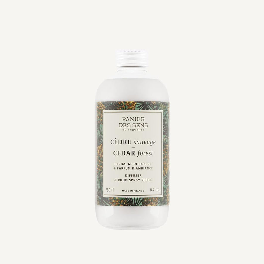 Recharge diffuseur et parfum d'ambiance - Cèdre Sauvage 250ml - Panier des Sens