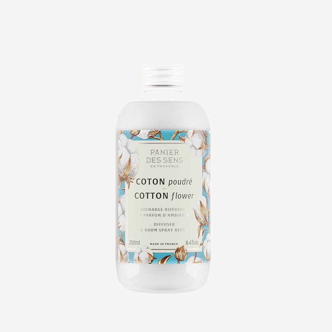 Ricarica per diffusore e spray per ambienti - Coton Poudré 250ml - Panier des Sens