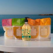 Jabón líquido de Marsella Olive Edición limitada 25 años + 4 recambios - Flor de naranjo, verbena, rosa y Provenza - Panier des Sens