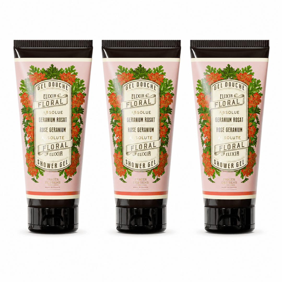 Set of 3 Geranium Shower Gels (200 ml)