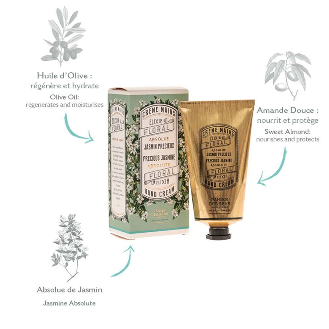 4er-Pack Handcremes à 75 ml in verschiedenen Duftnoten – Jasmin, Orangenblüte, Honig, Mandel