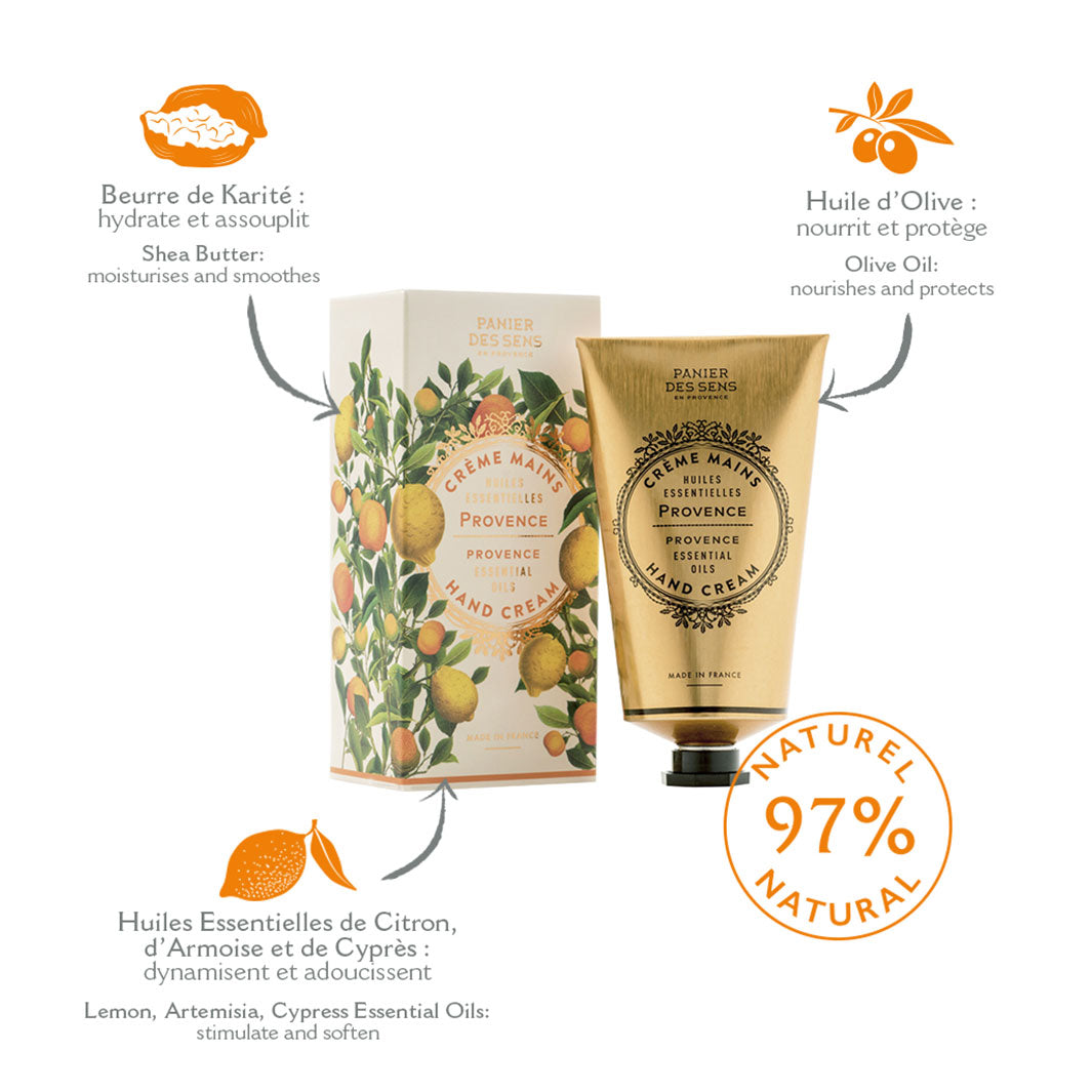 4er-Pack Handcremes à 75 ml in verschiedenen Duftnoten – Provence, Orangenblüte, Honig, Mandel