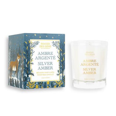 Bougie parfumée de Noël - Ambre Argenté 180g - Panier des Sens