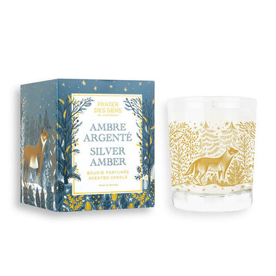 Bougie parfumée de Noël - Ambre Argenté 180g - Panier des Sens