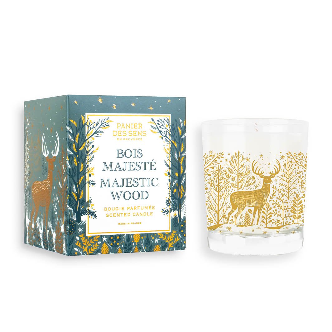 Bougie parfumée de Noël - Bois Majesté 180g - Panier des Sens