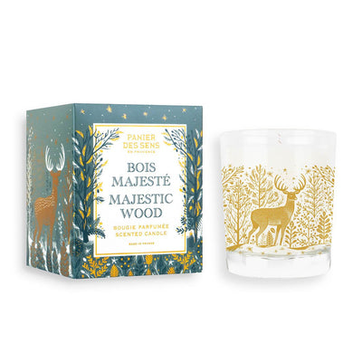 Bougie parfumée de Noël - Bois Majesté 180g - Panier des Sens