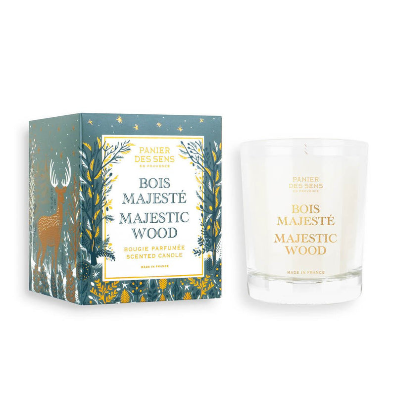 Bougie parfumée de Noël - Bois Majesté 180g - Panier des Sens