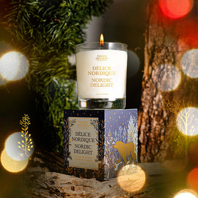 Bougie parfumée de Noël - Délice nordique 180g - Panier des Sens