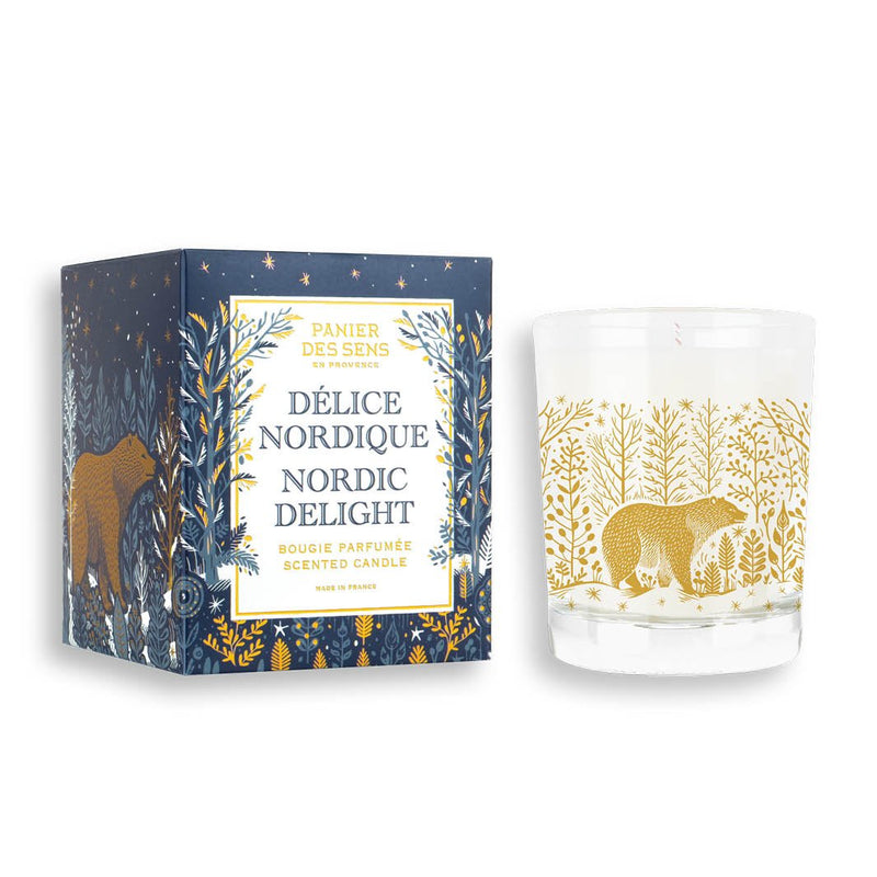 Bougie parfumée de Noël - Délice nordique 180g - Panier des Sens