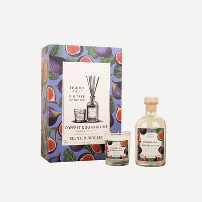 Scented candle set + Fig fragrance diffuser - Fig Tree by the Sea - Panier des Sens