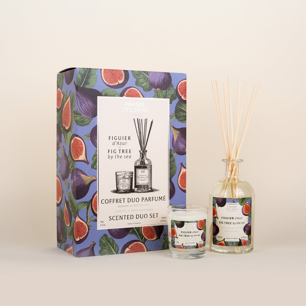 Fig Fig Tree by the Sea scented candle + diffuser set - Panier des