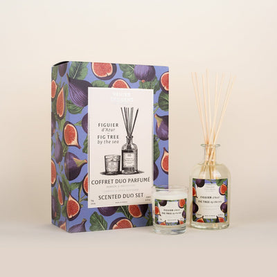 Coffret bougie parfumée + Diffuseur de parfum Figue - Figuier d'Azur - Panier des Sens