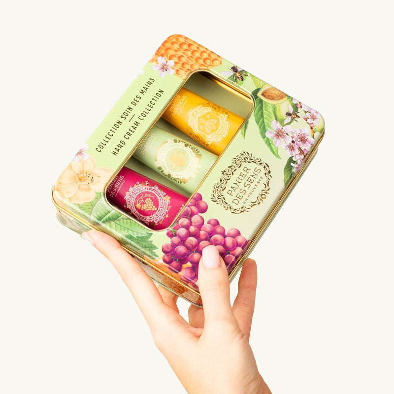 Handcreme-Set (3x30ML) - Mandel, Honig und Traube -. Panier des Sens