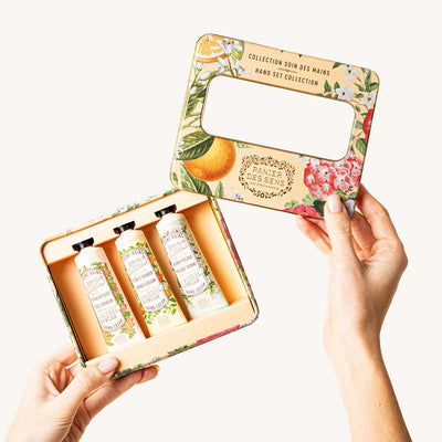 Coffret Crèmes Mains aux absolues de parfum - Fleur d’Oranger, Géranium et Jasmin (3x30ML) - Panier des Sens