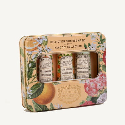 Geschenkset Handcreme mit absoluten Duftnoten - Orangenblüte, Geranie und Jasmin (3x30ML) -. Panier des Sens