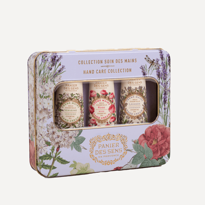 Set Handcremes mit ätherischen Ölen - Lavendel, Rose, Eisenkraut (3x30ML) -. Panier des Sens