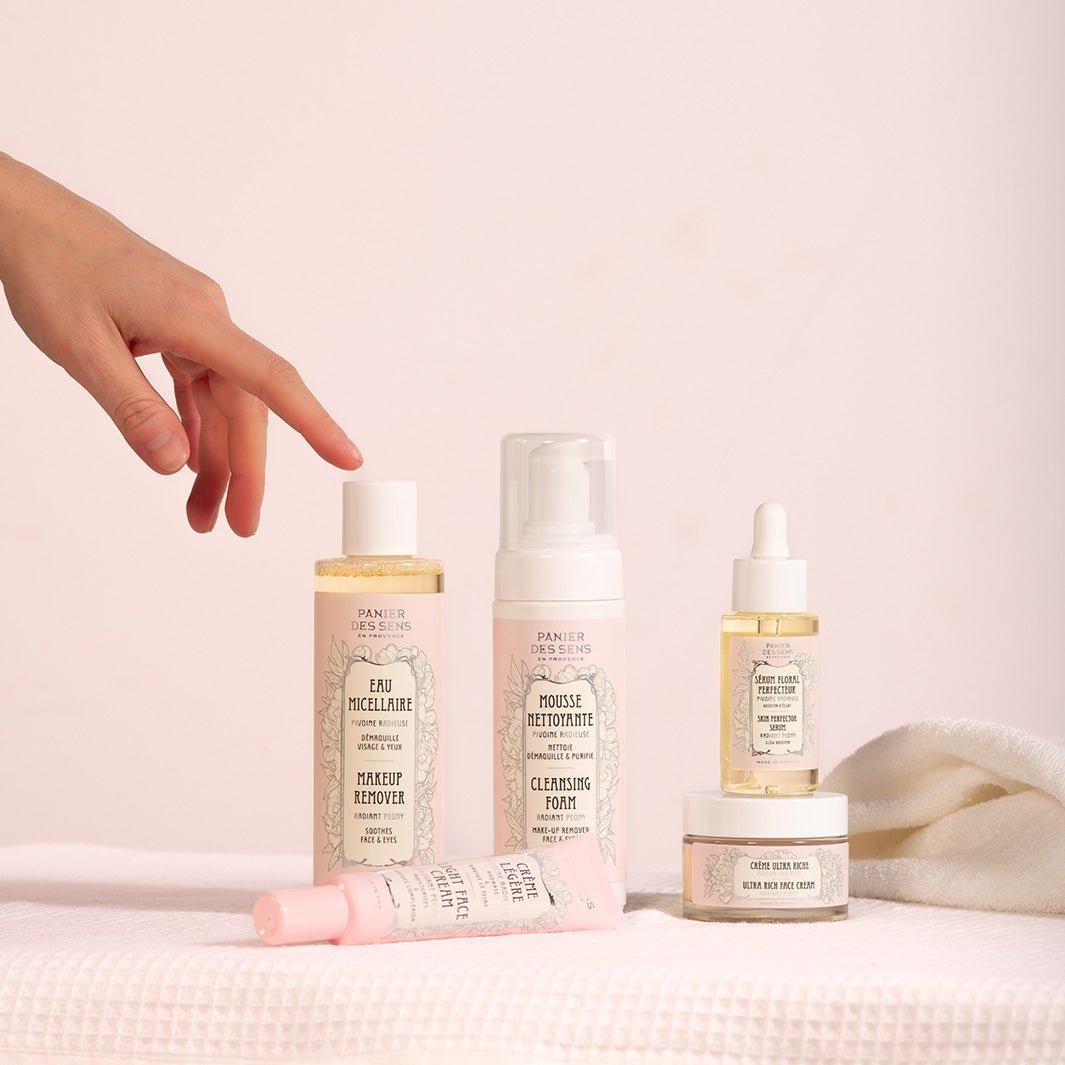 Duo di trattamenti idratanti e luminosi per il viso - Siero floreale perfezionatore e crema leggera per il viso - Panier des Sens