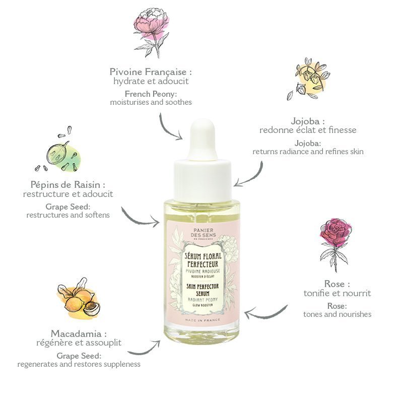 Duo di trattamenti viso idratanti e luminosi - Siero perfezionatore floreale e Crema viso ultra ricca - Panier des Sens