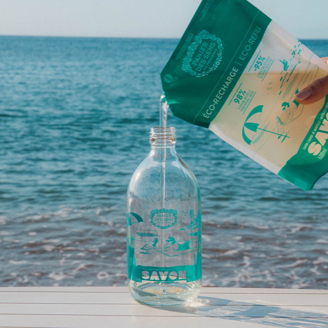 Eco - recharge Savon liquide de Marseille Olive 500ml – Édition limitée 25 ans - Panier des Sens
