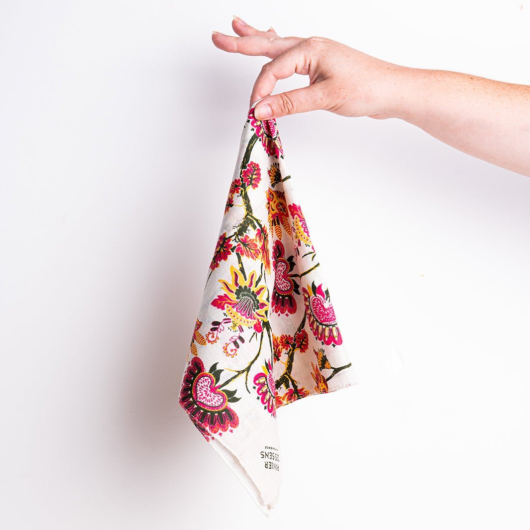 Furoshiki Giapponese 50x50 Cm - Asciugamano Da Imballaggio Con Motivo Gatto E Fiore Di Prugna - Foto 6