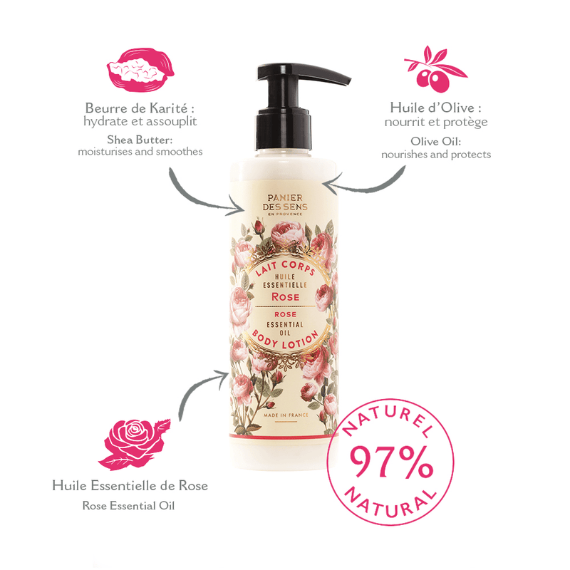 Bodylotion - Betörende Rose 250ml - -. Panier des Sens