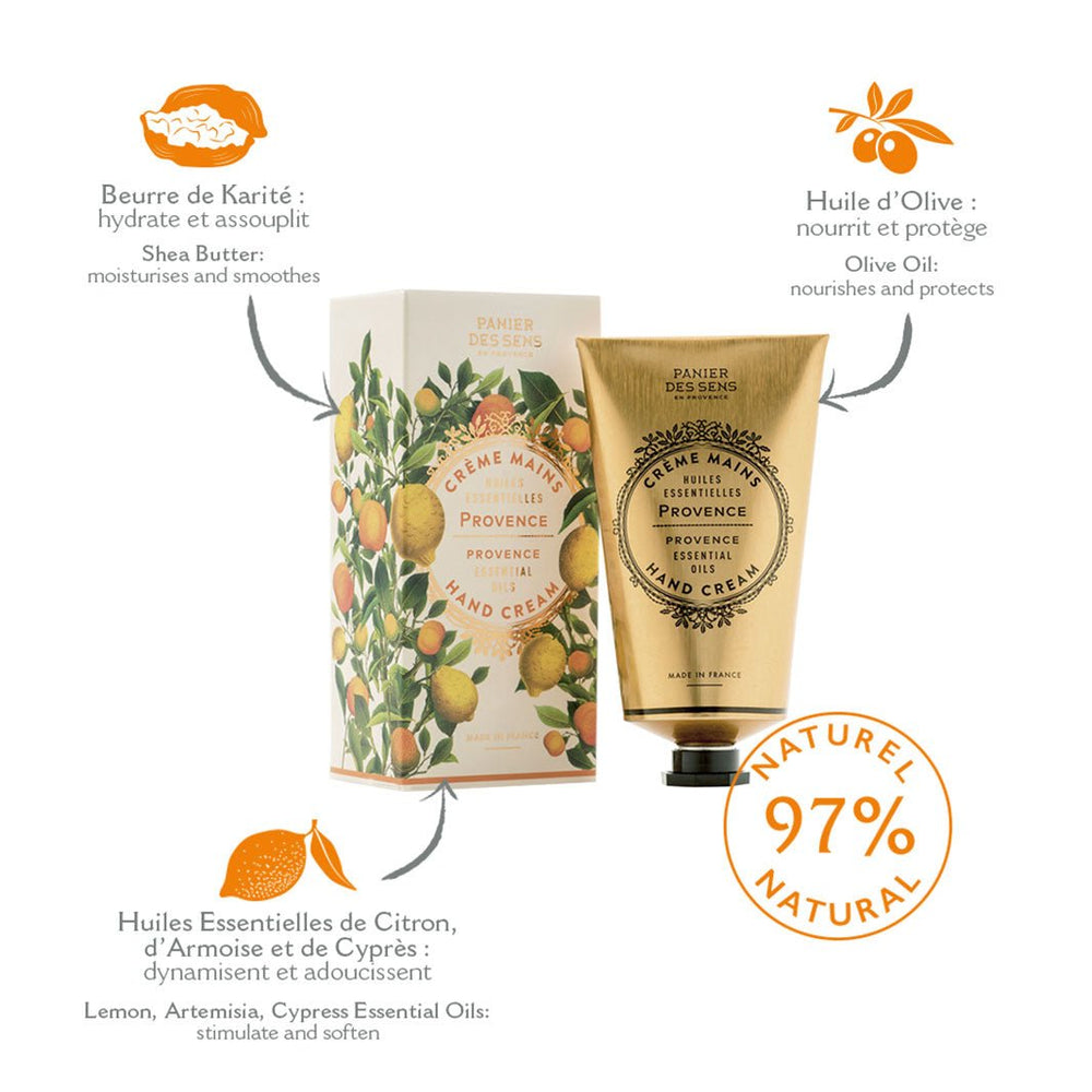 4er-Set Handcremes à 75 ml – Provence Énergisante – Panier des Sens