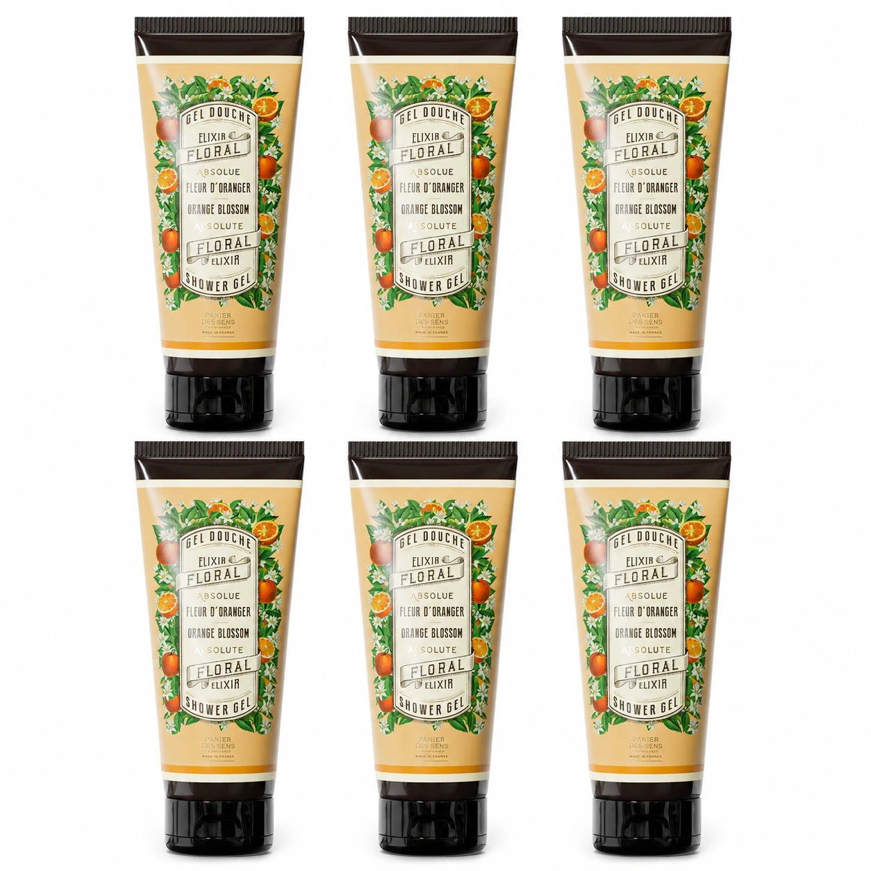 Confezione da 6 gel doccia alla fior d'arancio da 200 ml - Panier des Sens