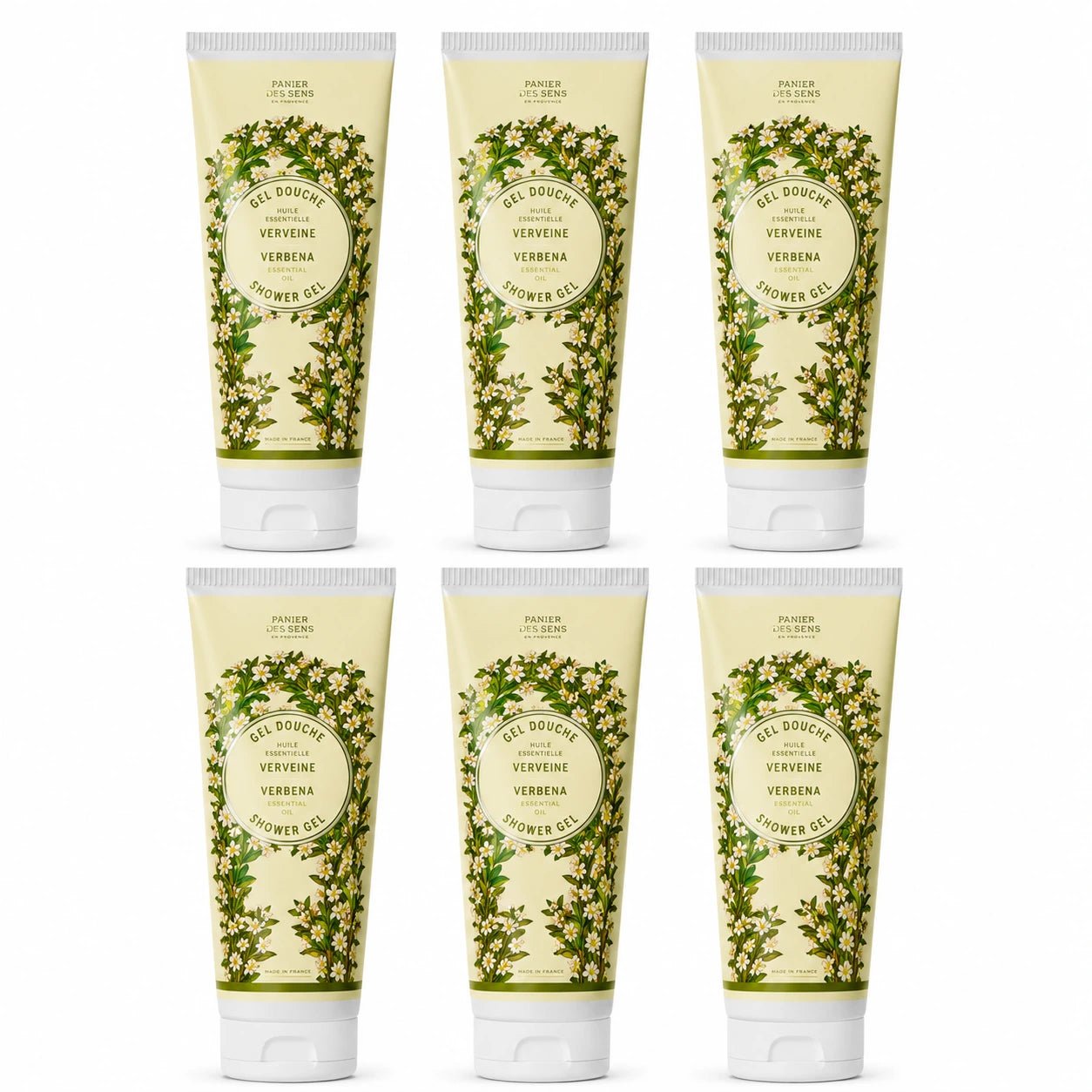 Confezione da 6 gel doccia alla verbena da 200 ml - Panier des Sens