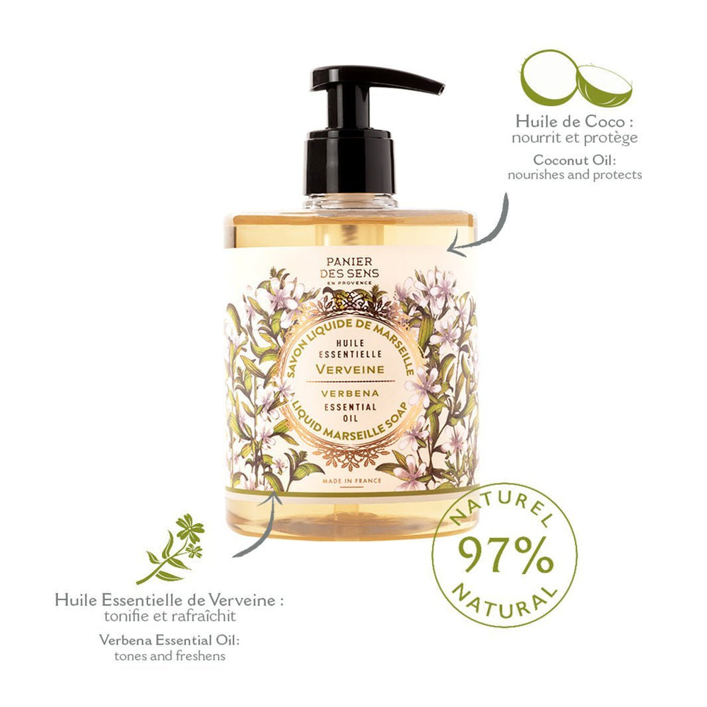 Confezione da 2 saponi liquidi di Marsiglia - Verbena rilassante 2 x 500ml - Panier des Sens