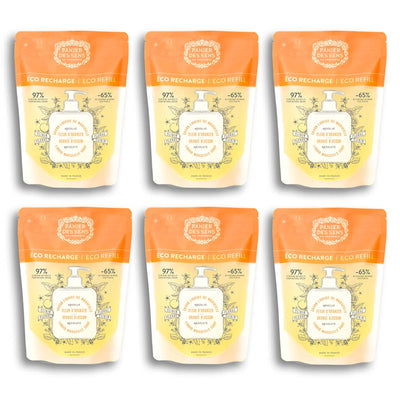 Pack of 6 refills Liquid Marseille Soap - Orange Blossom 6x500ml - Panier des Sens