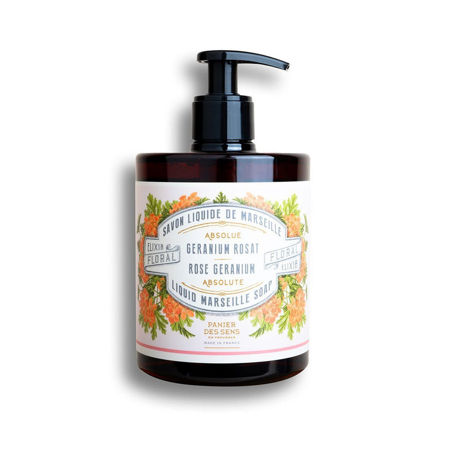 Jabón Líquido de Marsella Geranio Rosado 500ml - Panier des Sens