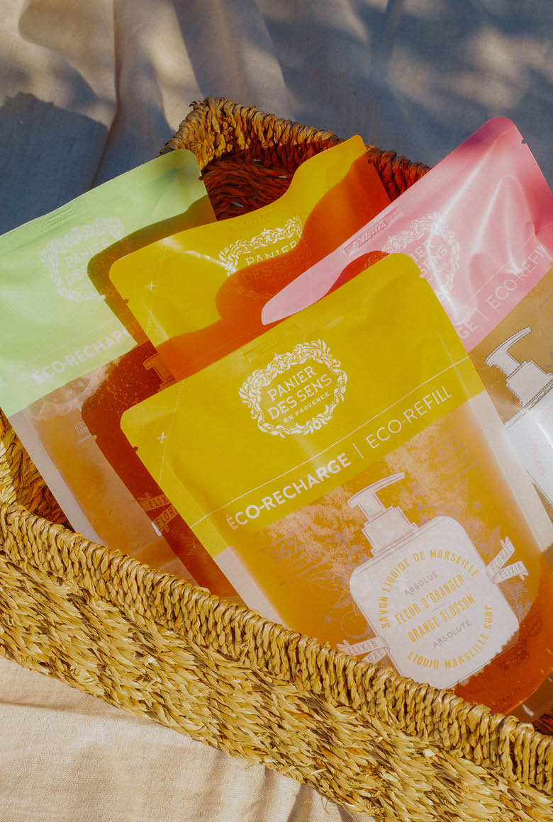 Sapone di Marsiglia liquido , edizione limitata 25° anniversario + 6 ricariche in diverse fragranze - Panier des Sens